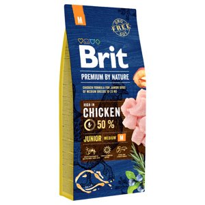 15kg Brit Premium Junior M száraz kutyatáp