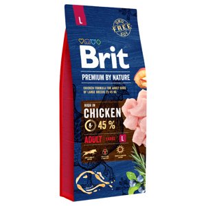 2x15kg Brit Premium by Nature Adult Large száraz kutyatáp