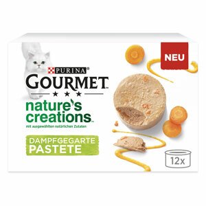 24 x 85 g Gourmet Nature’s Creations Lazac & zöldbab nedves macskatáp 25% kedvezménnyel!