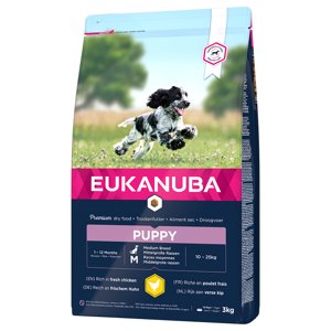 3kg Eukanuba Puppy Medium Breed csirke száraz kutyatáp