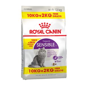 12kg Royal Canin Feline Sensible 33 száraz macskatáp 10 + 2 kg ingyen!
