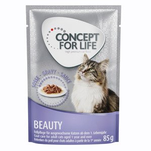 24x85g Concept for Life Beauty szószban nedves macskatáp - 20+4 ingyen!