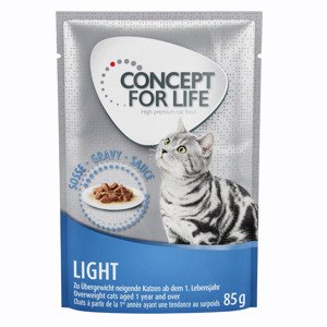 24x85g Concept for Life Light szószban nedves macskatáp - 20+4 ingyen!