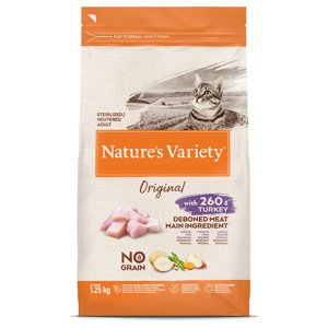 2x1,25kg Nature's Variety Original No Grain Sterlised pulyka száraz macskatáp