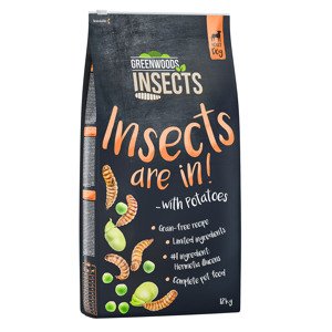 2x12kg Greenwoods Insects rovarok, sárgarépa, borsó & bab száraz kutyatáp