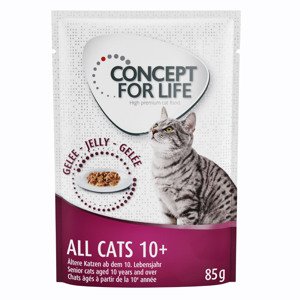 12x85g Concept for Life All Cats 10+ aszpikban nedves macskatáp dupla zooPontért
