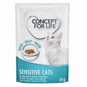 12x85g Concept for Life  Sensitive Cats aszpikban nedves macskatáp dupla zooPontért