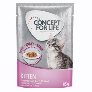 12x85g Concept for Life Kitten szószban nedves macskatáp dupla zooPontért