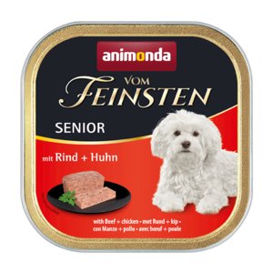 48x150g Animonda vom Feinsten Senior marha & csirke nedves kutyatáp 40+8 ingyen akcióban