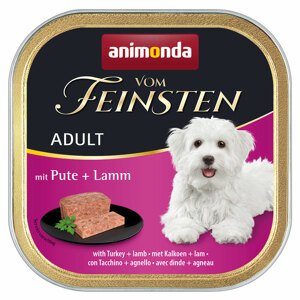 48x150g Animonda vom Feinsten Adult pulyka & bárány nedves kutyatáp 40+8 ingyen akcióban
