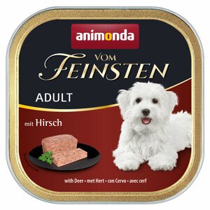 48x150g Animonda vom Feinsten Adult szarvas nedves kutyatáp 40+8 ingyen akcióban
