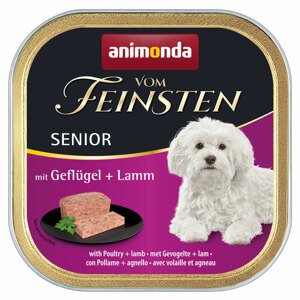 448x150g Animonda vom Feinsten Senior Szárnyas & bárány nedves kutyatáp 40+8 ingyen akcióban