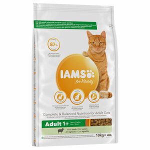 10kg IAMS for Vitality Adult bárány száraz macskatáp 10% árengedménnyel