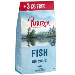 15kg Purizon Adult hal száraz kutyatáp 12kg+3kg ingyen