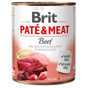 12x800g Brit Paté & Meat Adult nedves kutyatáp- Marha