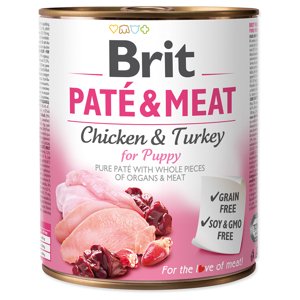 24x800g Brit Paté & Meat Puppy csirke & pulyka nedves kölyökkutyatáp