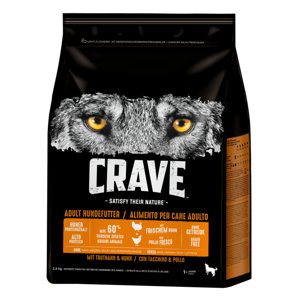 2,8kg Crave Adult pulyka & csirke száraz kutyatáp 15% árengedménnyel