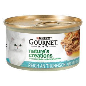 36x85g Gourmet Nature's Creation Grilled tonhal, paradicsom & rizs nedves macskatáp 24+12 ingyen
