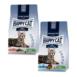 2x1,3kg Happy Cat Culinary Adult száraz macskatáp vegyes csomag-lazac & pisztráng