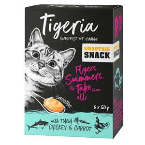 6x50g Tigeria Smoothie snack macskáknak- Tonhal, csirke & sárgarépa