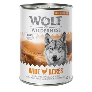 6x400g Wolf of Wilderness Free-Range Meat Vegyes csonag 4 változattal nedves kutyatáp
