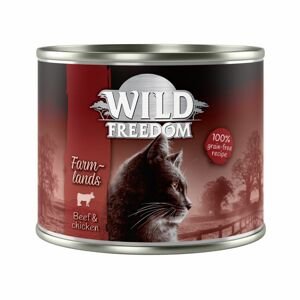 20 + 4 ingyen! 24x200 g Wild Freedom  Farmlands - marha & csirke nedves macskatáp