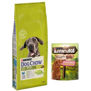 14kg Purina Dog Chow Large Breed pulyka száraz kutyatáp + 300g ADVENTUROS Nuggets snack ingyen!