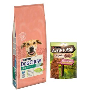 14kg Purina Dog Chow Adult Light pulyka száraz kutyatáp + 300g ADVENTUROS Nuggets snack ingyen!