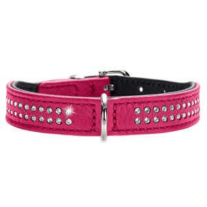 HUNTER Diamond Petit nyakörv kutyáknak, pink-fekete, 24. méret