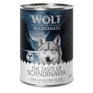 24x400g Wolf of Wilderness Taste of Scandinavia nedves kutyatáp