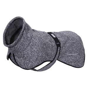 Rukka® Comfy kötött kutyadzseki, szürke / fekete- Kb. 35 cm háthosz (méret: 35)
