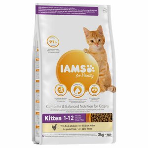 3kg IAMS for Vitality Kitten & Junior csirke száraz macskatáp 20% kedvezménnyel