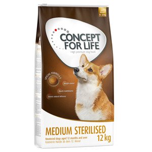 12kg Concept for Life Medium Sterilised száraz kutyatáp 10+2 ingyen akcióban