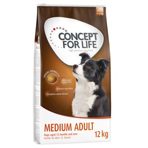 12kg Concept for Life Medium Adult száraz kutyatáp 10+2 ingyen akcióban