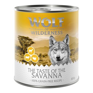 24x800g Wolf of WildernessThe Taste Of The Savanna kecske nedves kutyatáp rendkívüli árengedménnyel