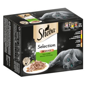 96x85g Sheba Selection szószban finom változatosság nedves macskatáp 76+20 ingyen!