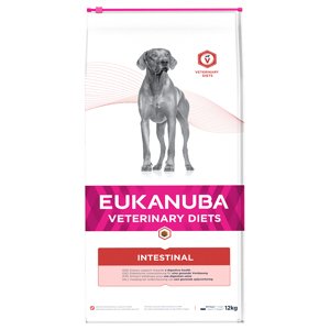 12kg Eukanuba Veterinary Diets Intestinal száraz kutyatáp 10+2 ingyen