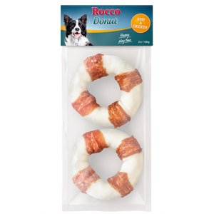 2db Limitált kiadású Rocco Donut kutyasnack marhabőrből csirkehússal (130 g)