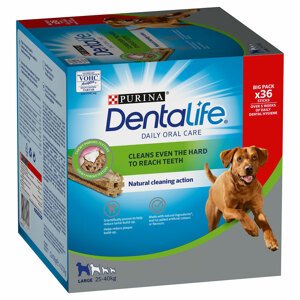 36db (12x106g) Purina Dentalife kutyasnack Nagy testű kutyáknak 15% árengedménnyel