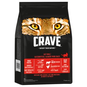 7kg Crave Adult marha & csirke száraz macskatáp 15% árengedménnyel
