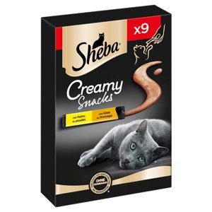 9x12g Sheba Creamy Csirke & sajt macskasnack 20% árengedménnyel