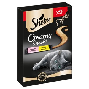 9x12g Sheba Creamy Csirke & lazac macskasnack 20% árengedménnyel