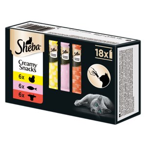 18x12g Sheba Creamy macskasnack Multipack 15% árengedménnyel!