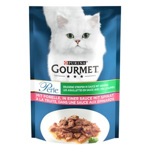 26x85g Gourmet Perle Pisztráng & spenót nedves macskatáp 15% árengedménnyel!