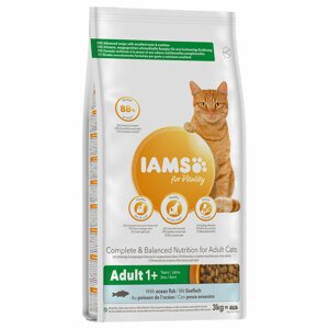 3kg IAMS for Vitality Adult tengeri hal száraz macskatáp 10% kedvezménnyel