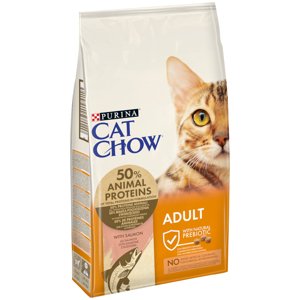 15kg PURINA Cat Chow Adult lazac száraz macskatáp 13+2kg ingyen akcióban