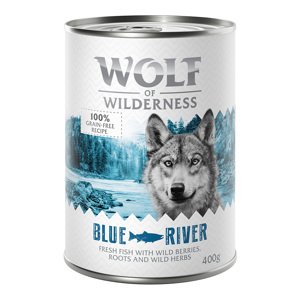 6x400g Wolf of Wilderness Adult Blue River - hal nedves kutyatáp 13% kedvezménnyel!