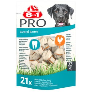 252 g (21 db) 8in1 Pro Dental Delights Csirke XS rágócsont kutyasnack 20% kedvezménnyel