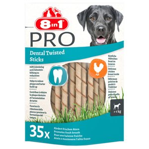 190 g (35 db) 8in1 Pro Dental Delights Twisted Stick kutyasnack 20% kedvezménnyel