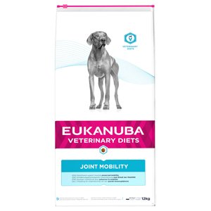 12kg Eukanuba Veterinary Diets Joint Mobility száraz kutyatáp 10% árengedménnyel